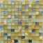 Yellow resin shell matt glass mosaic tile, glass background wall tiles