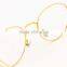 GB103 Simple vintage style round golden metal frame reading glasses