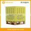 Onzing high quality 4 sides printed paper cube with wood pallet