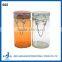 mini clear airtight glass canister with glass lid