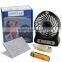 4 Inch 3 Speeds Portable Mini Fan USB Rechargeable Desk Fan Cooling Fan for Notebook Laptop Computer, Indoor and Outdoor Use