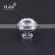 1 inch contemporary clear zinc base chrome plated crystal handle pull
