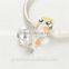 Owl Wholesale Engravable Charms European Charm Bracelet Necklace 100% Real 925 Sterling Silver S208 Aaa Cubic Zirconia