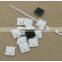 black thin silicone rubber soft cable tie with label tag mount
