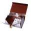 Fancy foldable cosmetic paper box with ribbon closure