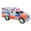 Cheap plastic electric vehicle auxilium toys B/O music and light up Ambulance to kids