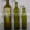 Various atrovirens square and round olive oil glass bottles