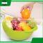 multipurpose plastic manual fruit vegetable rice sifter wash washing basin strainer sieve bowl basket