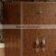 America Antique Wine Cabinet Wood Leather Cabinet With Wheels