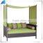 Outdoor Day Bed Rattan Wicker Patio Furniture W/ Cushions