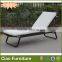 Flower weaving outdoor furniture plastic rattan beach sun lounger