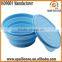 food grade silicone foldable bowl with lid collapsed silicone bowls for microwave oven leakproof bento lunch box food container