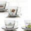 4oz 6oz glass Caffe Latte mug set with saucer glass tea cup set