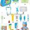 Wholse plastic childrens toy doctor set with doll