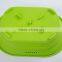 Silicone square shaped folding wash basin,fruit bowl