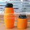 silicon collapsible water bottle with various colors and capacity