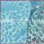 Light blue leaves design shining stretch soft tricot fabric lace