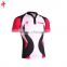 wholesale Summer Rugby Club Jersey, Black Split relax Collar,European Sports wear,Heat seal sublimation Compression shorts