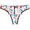 Flower Printing Underwear Breathable Cotton T-back Sexy Thong