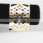 2015 fashion metal gold hollow open bangle jewelry adjustable