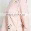 MGOO Customized Pink Distressd Hoodies For Ladies 100 Cotton Terry Tops Turtle neck Long Sleeves sweatshirts