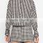 Runwaylover EY2333B Europe Style 2017 Women Fashion Flare Sleeve Plaid Blouse