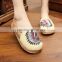 navy white women homemade linen sandals comfortable fisherman shoe folk slippers/Chinese ethnic flavor casual linen shoes