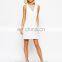 2015 New Model Bridesmaid White Lace Detail Girl Dress, latest dress designs for ladies