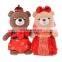 Wholesale Bride & Groom Plush Couple Teddy Bear New Wedding Valentine Gift Stuffed Soft Bear Plush Toy