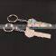 Custom logo Key shaped metal keychain