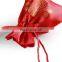 manufacture custom satin drawstring hair bag from China 