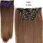 New product clip hair extension ombre, raw virgin indian clip in hair extension, double drawn thick ends clip in hair