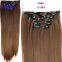 Low Cost Attractive And Durable 100% Full Cuticle Straight Clip In Hair Double Drawn European Hair Extensions
