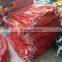 5% UV addition orange color long time use firewood mesh bag with drawstring