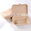 Wheat straw Disposable Green Burger Meal Box Degradable Paper Lunch Box (600ml)