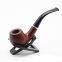150mm length wooden resin short tobacco pipe with  big red round head for smoking