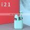 Bluetooth 5.0 Wireless Earbud Handsfree Stereo Headphone Green Earphone for I21
