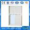 White frame office sliding glass window with build in blind