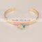 CWB662002 New product Golden woven bangle with beads chram cuff bracelet