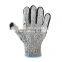 RTS 13G HPPE Glass Fiber Level 5 Cut & Puncture Resistant Industry Gloves With Leather on Palm Work Safety Gloves