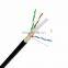 waterproof cat6 23AWG copper/cca network cable outdoor customized utp/ftp lan cable