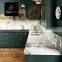 Modern Light Green&blue Modular Luxury lacquer Shaker kitchen cabinet custom design