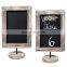 Rustic Torched Wood Framed Tabletop Memo & Message Chalkboard, Cafe Menu Board Sign