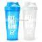 2021 ready to ship 600ml bpa free gym custom logo protein gym sublimation clear leak proof fitness shaker bottle mixer