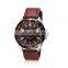 NAVIFORCE 9056 Men's Quartz watch Fashion Casual Sport Waterproof Leather watches men wrist chronograph