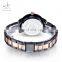 SHENGKE Classic Black Inlaid Diamond Bezel Handwatch Mature Woman Watches Waterproof Bracelet Watch