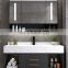 Modern Luxury Stone Bathroom Towel Cabinet Vanity Cabinet Set with Countertop LED Smart Mirror Cabinet