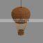 Hot sale Wicker Willow Rattan Air Balloon Pendant Light Lampshade Decorative Ceiling Lights decor high quality