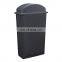 65 Liter Wholesale cheap slim plastic storage dustbin rectangular dust bin 15 gallon trash can with handle