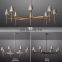 Modern Copper Tulip Glass Lampshade Chandelier Ceiling Light Fixture For Living Dining Room Bedroom Kitchen Island Foyer Lobby